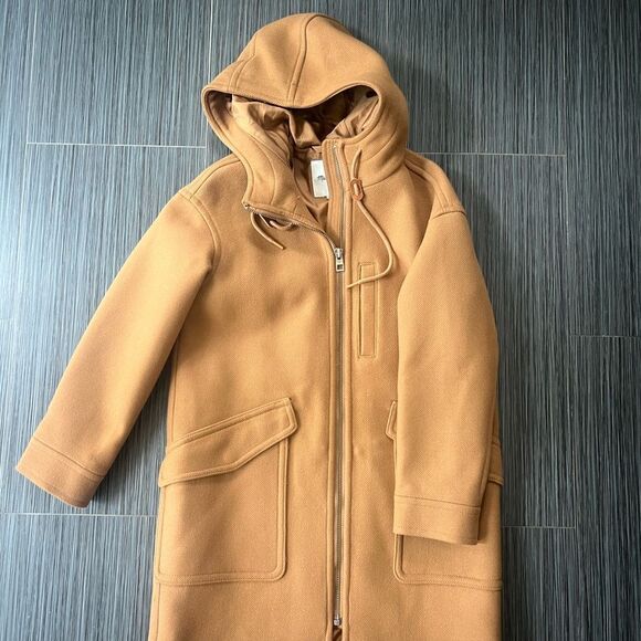 Tan Hooded Coat - Picture 1 of 7